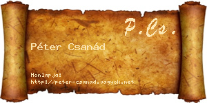 Péter Csanád névjegykártya