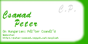 csanad peter business card